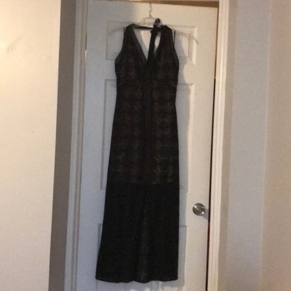 Guess Black and Tan Lace Midi dress size 6 - Picture 2 of 7